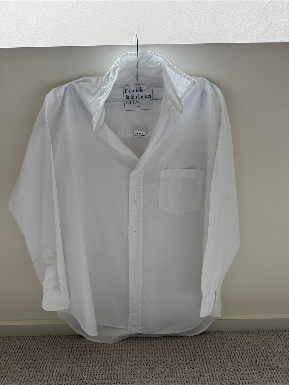 Frank & Eileen Men's White Cotton Button-Down Shirt